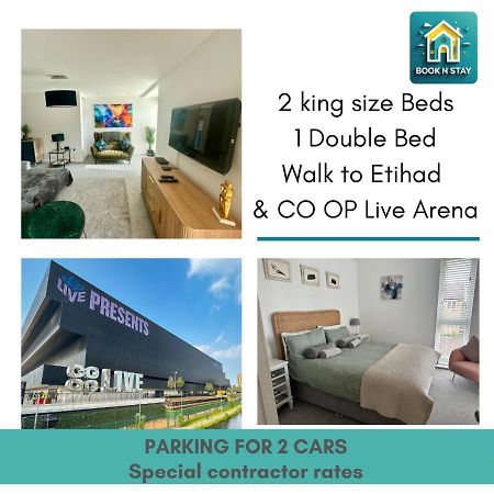 Ao & Etihad Stadium 6 Guest Stay- 3 Bedroom Central House With Parking & Wi Fi Manchester Exterior foto
